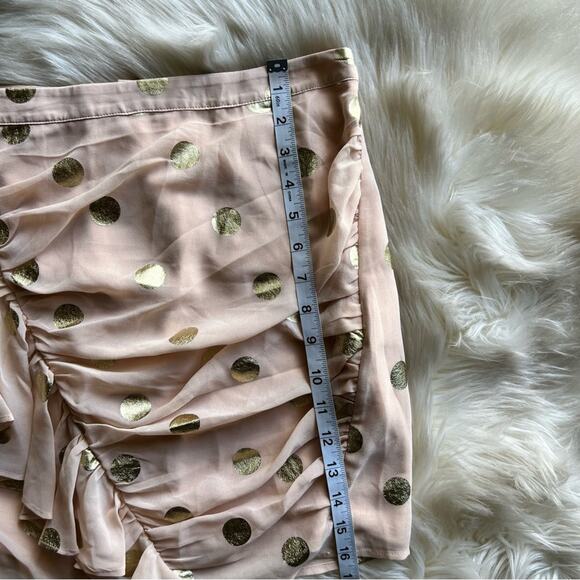 Camilla Coelho Kaylee Mini Skirt in Blush Gold size Medium - Picture 10 of 11